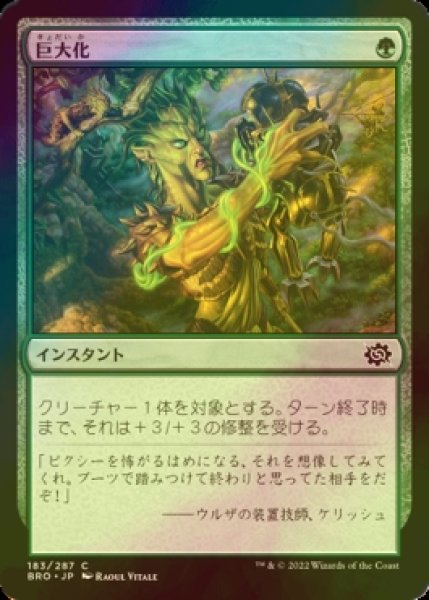 画像1: [FOIL] 巨大化/Giant Growth 【日本語版】 [BRO-緑C] (1)