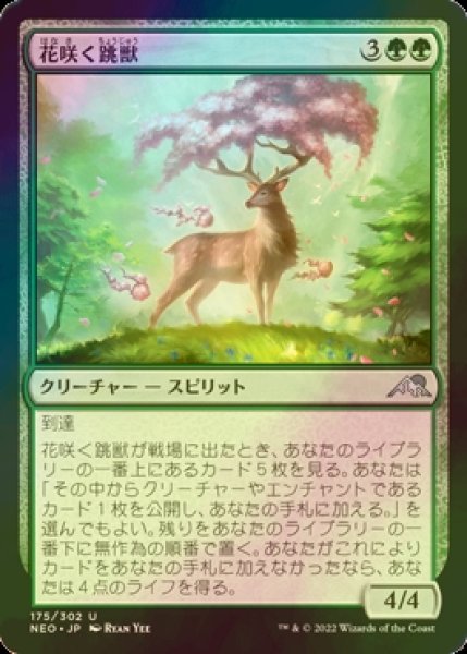 画像1: [FOIL] 花咲く跳獣/Blossom Prancer 【日本語版】 [NEO-緑U] (1)