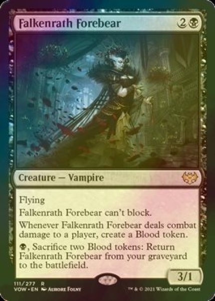 画像1: [FOIL] ファルケンラスの先祖/Falkenrath Forebear 【英語版】 [VOW-黒R] (1)