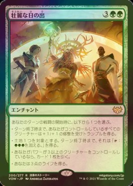 画像1: [FOIL] 壮麗な日の出/Glorious Sunrise 【日本語版】 [VOW-緑R] (1)