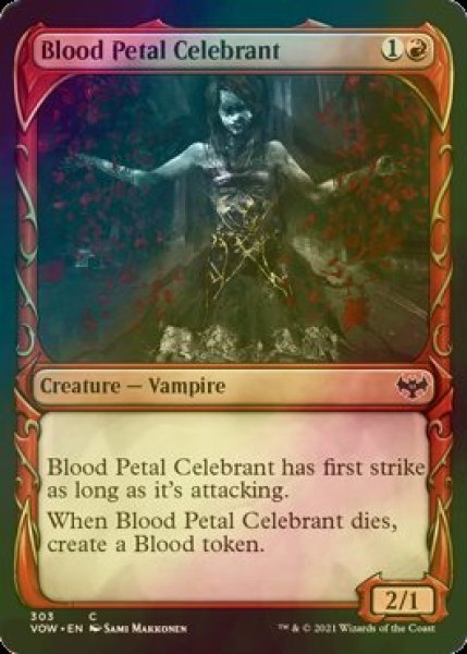 画像1: [FOIL] 血花の祝賀者/Blood Petal Celebrant (ショーケース版) 【英語版】 [VOW-赤C] (1)