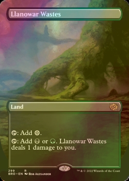 FOIL] ラノワールの荒原/Llanowar Wastes (全面アート・海外産