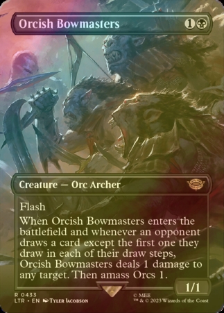 [FOIL] オークの弓使い/Orcish Bowmasters (全面アート・海外産ブースター版) 【英語版】 [LTR-黒R]