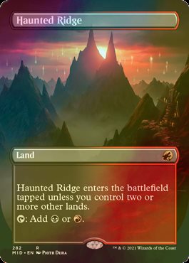 [FOIL] 憑依された峰/Haunted Ridge (全面アート・海外産ブースター版) 【英語版】 [MID-土地R]