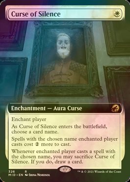 Foil 静寂の呪い Curse Of Silence 拡張アート版 英語版 Mid 白r テーブルトップ