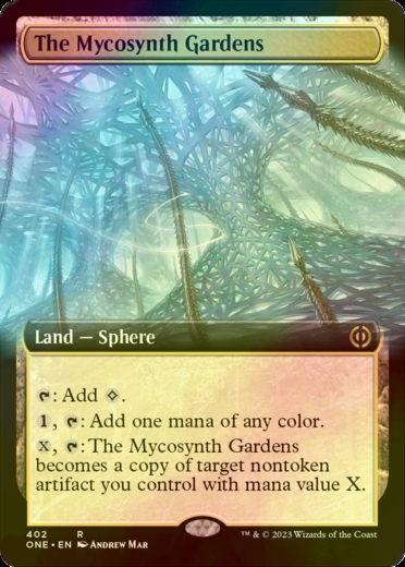 [FOIL] マイコシンスの庭/The Mycosynth Gardens (拡張アート版) 【英語版】 [ONE-土地R]