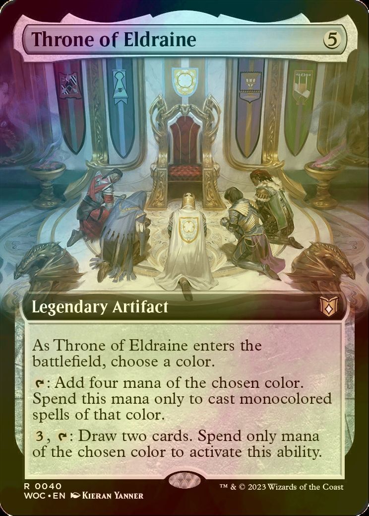 [FOIL] エルドレインの玉座/Throne of Eldraine (拡張アート版) 【英語版】 [WOC-灰R]